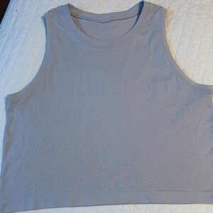 lululemon athletica Gray Perforated Tank Top
